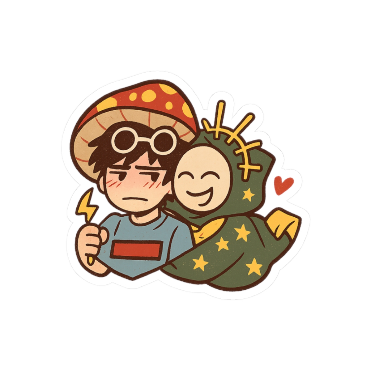 Shroom George & DreamXD Stickers | Cute Gamer Vinyl Decals - alternate angle 3, merchandise