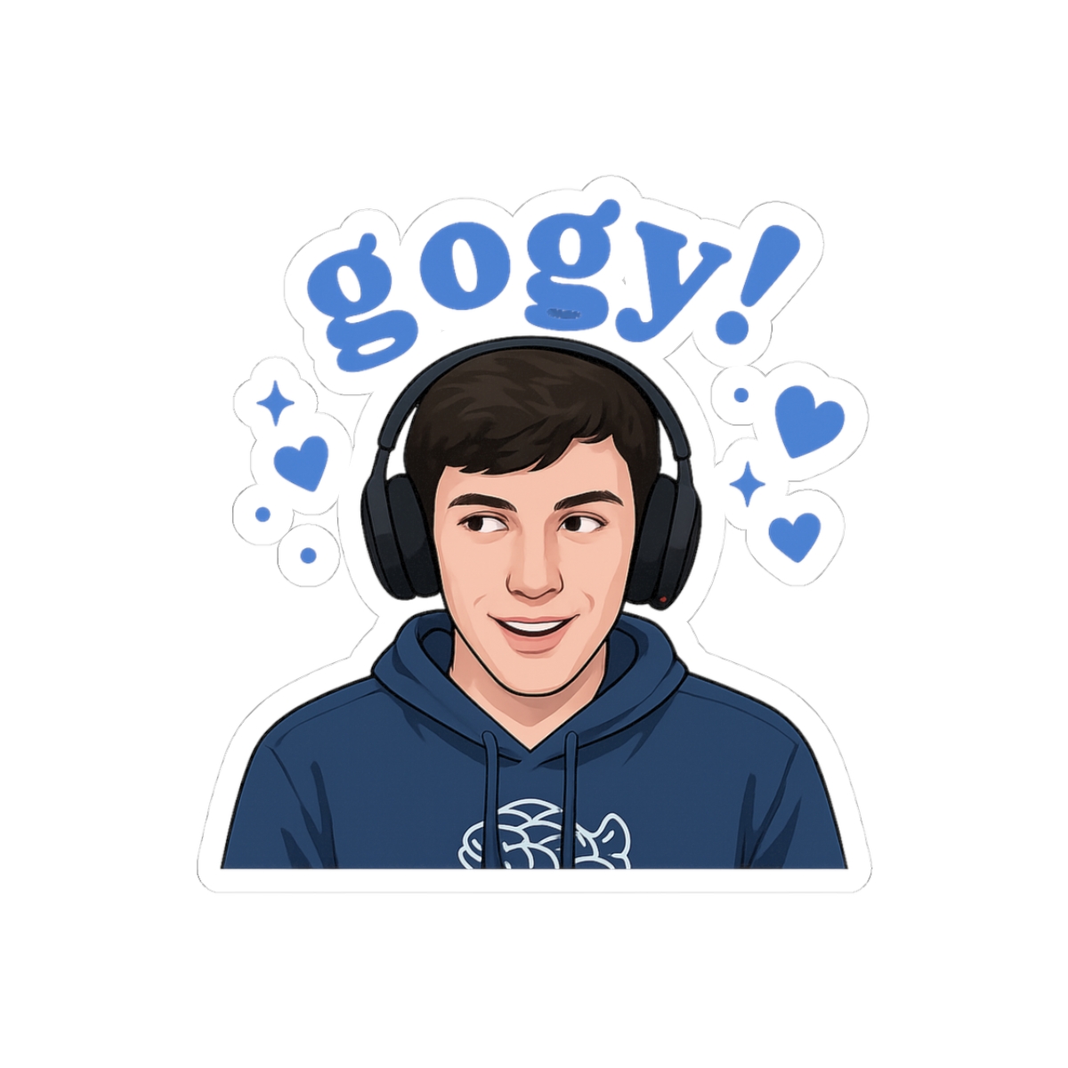 Cute Gogy GeorgeNotFound Hearts Sparkles Stickers